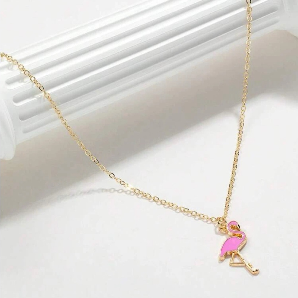 Flamingo Flare Pendant Necklace